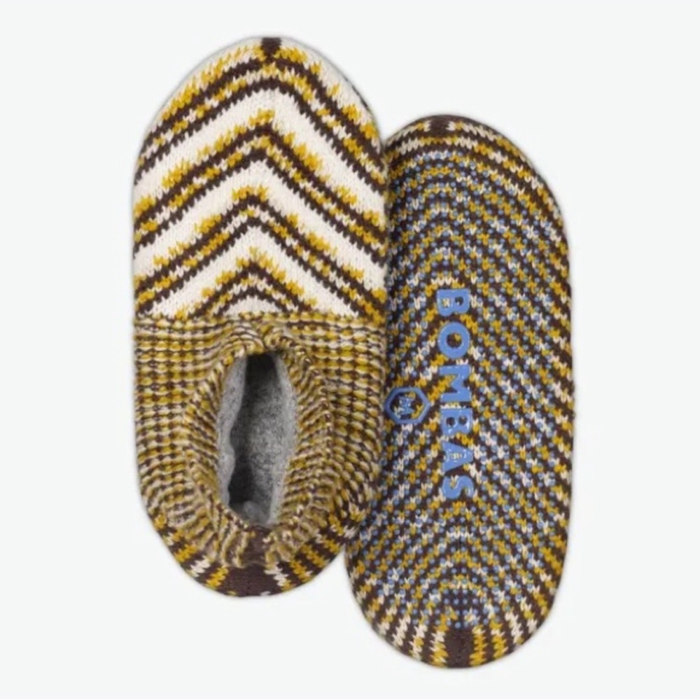 Bombas Women's Gripper Sock Slipper Dijon - Size Medium